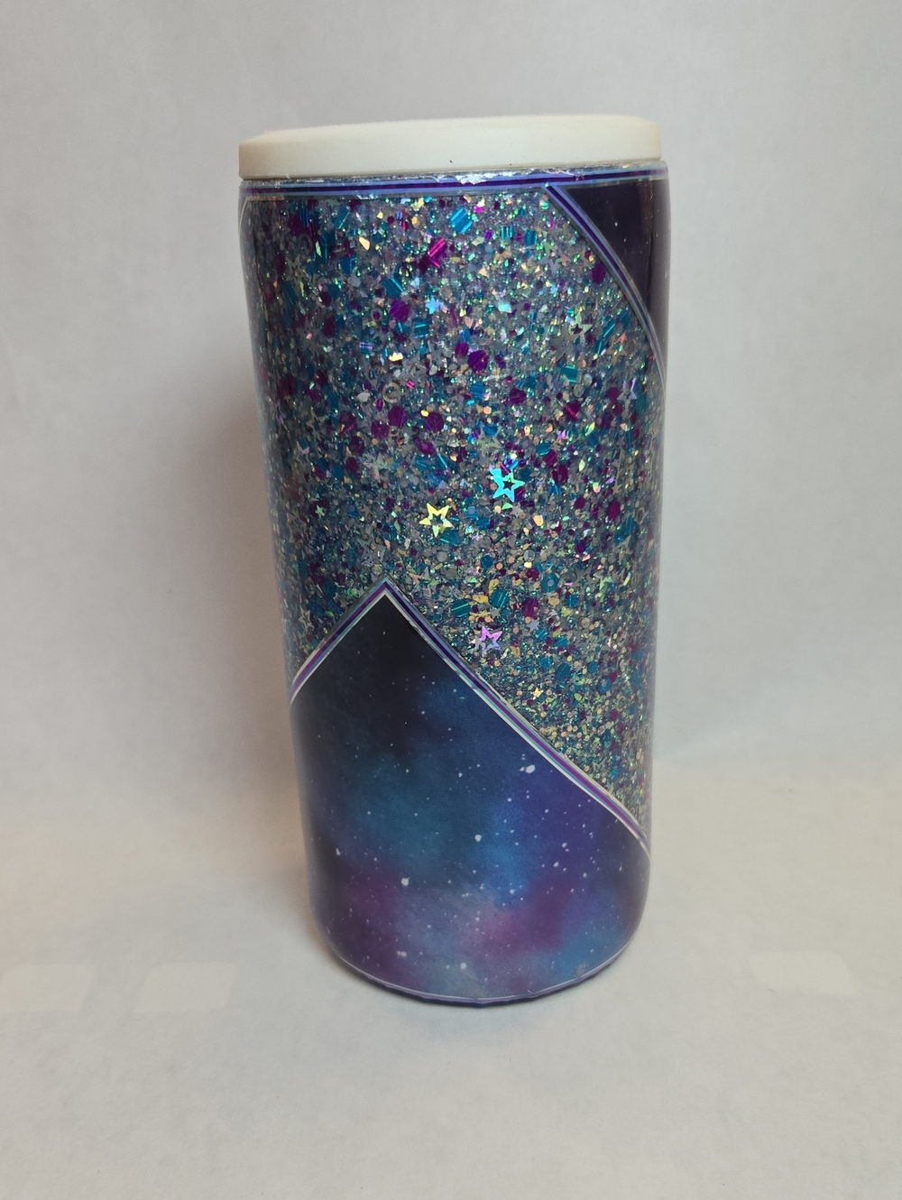 Galaxy Glitter Tumbler — Purple & Blue Sparkle